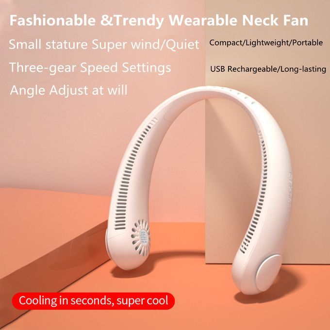 Neck Fan Portable Bladeless USB Cooling Fan and Rechargeable